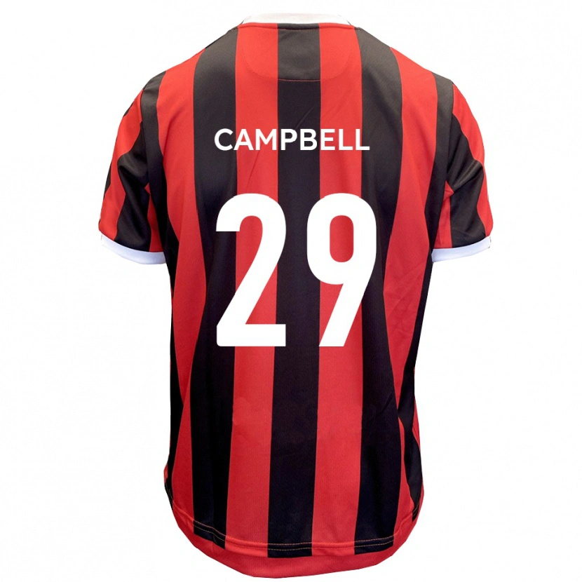 Danxen Criança Camisola Tahvon Campbell #29 Vermelho Preto Alternativa 2025/26 Camisa Brasil