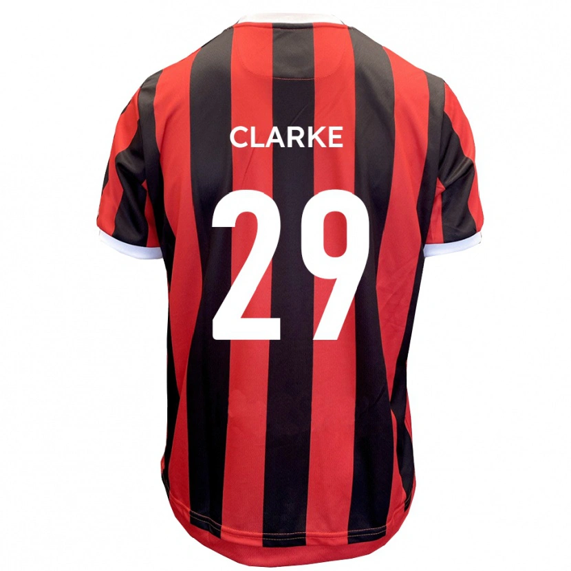Danxen Criança Camisola Jahmari Clarke #29 Vermelho Preto Alternativa 2025/26 Camisa Brasil