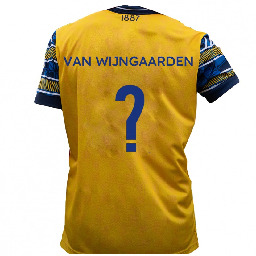 Danxen Criança Camisola Stefan Van Wijngaarden #0 Amarelo Preto Alternativa 2025/26 Camisa Brasil