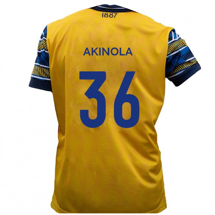 Danxen Criança Camisola Tim Akinola #36 Amarelo Preto Alternativa 2025/26 Camisa Brasil