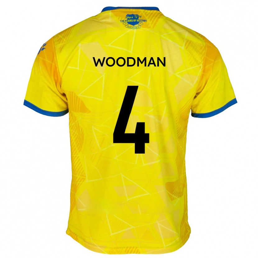 Danxen Criança Camisola Deon Woodman #4 Amarelo Azul Alternativa 2025/26 Camisa Brasil