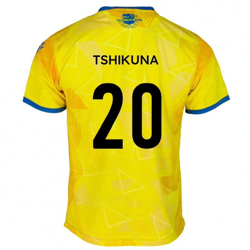 Danxen Criança Camisola Nathan Tshikuna #20 Amarelo Azul Alternativa 2025/26 Camisa Brasil