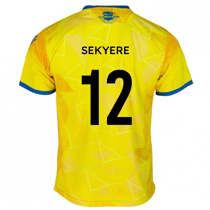 Danxen Criança Camisola Jeffrey Sekyere #12 Amarelo Azul Alternativa 2025/26 Camisa Brasil