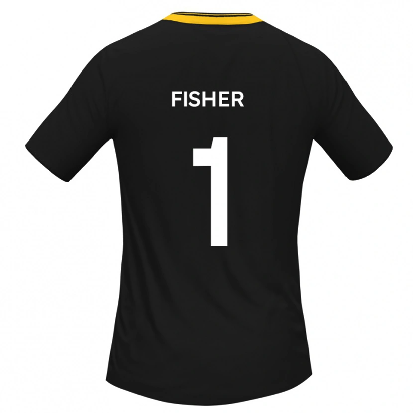 Danxen Criança Camisola Tobias Fisher #1 Preto Amarelo Alternativa 2025/26 Camisa Brasil