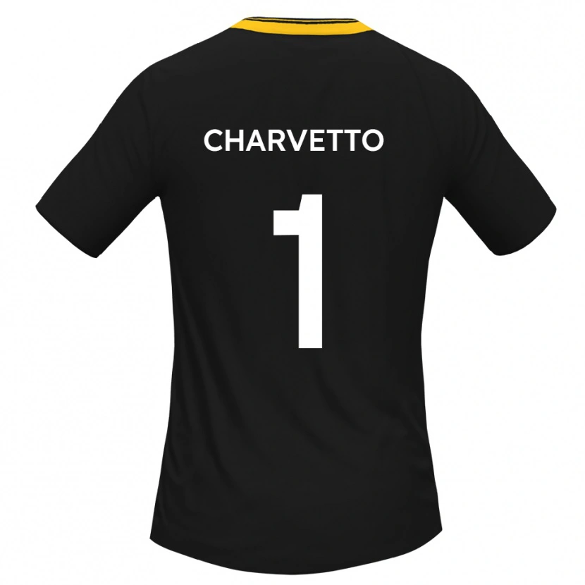 Danxen Criança Camisola Michael Charvetto #1 Preto Amarelo Alternativa 2025/26 Camisa Brasil