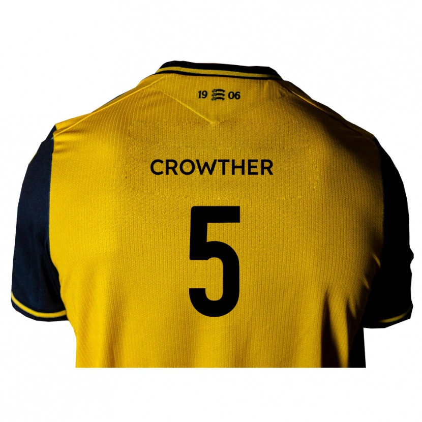 Danxen Criança Camisola Adam Crowther #5 Amarelo Preto Alternativa 2025/26 Camisa Brasil