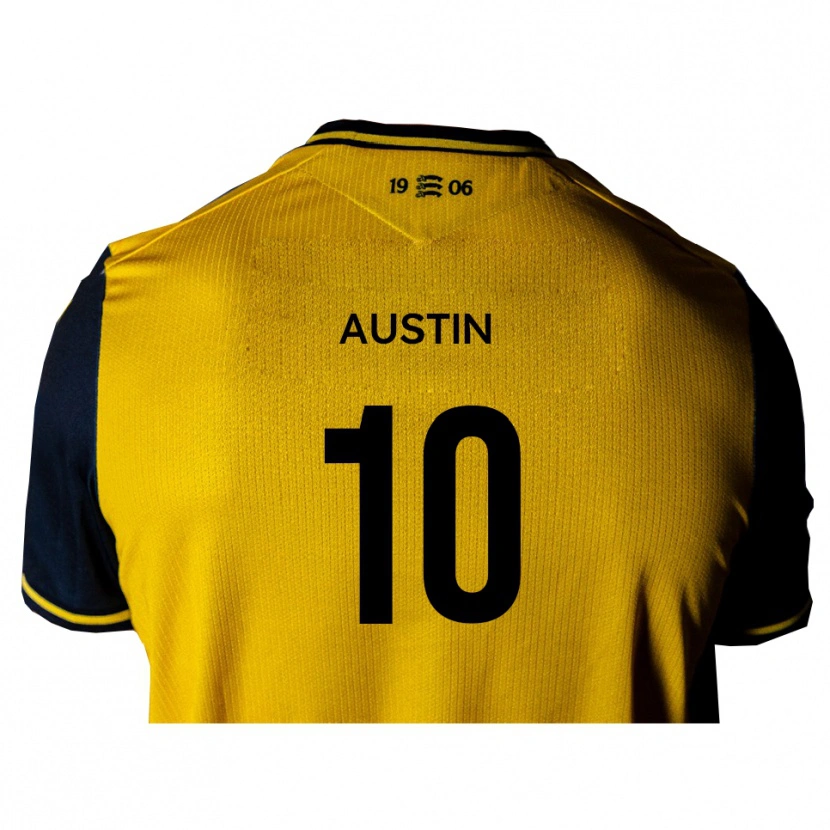 Danxen Criança Camisola Sam Austin #10 Amarelo Preto Alternativa 2025/26 Camisa Brasil