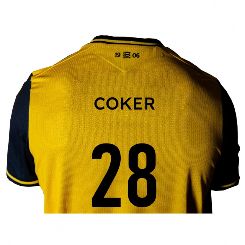 Danxen Criança Camisola Oliver Coker #28 Amarelo Preto Alternativa 2025/26 Camisa Brasil