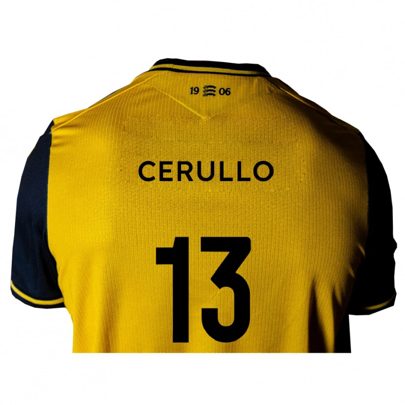 Danxen Criança Camisola Luke Cerullo #13 Amarelo Preto Alternativa 2025/26 Camisa Brasil