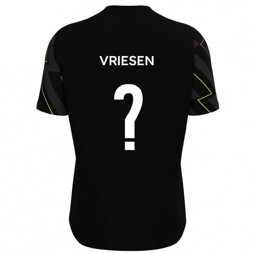 Danxen Criança Camisola Fabian Vriesen #0 Preto Cinza Alternativa 2025/26 Camisa Brasil
