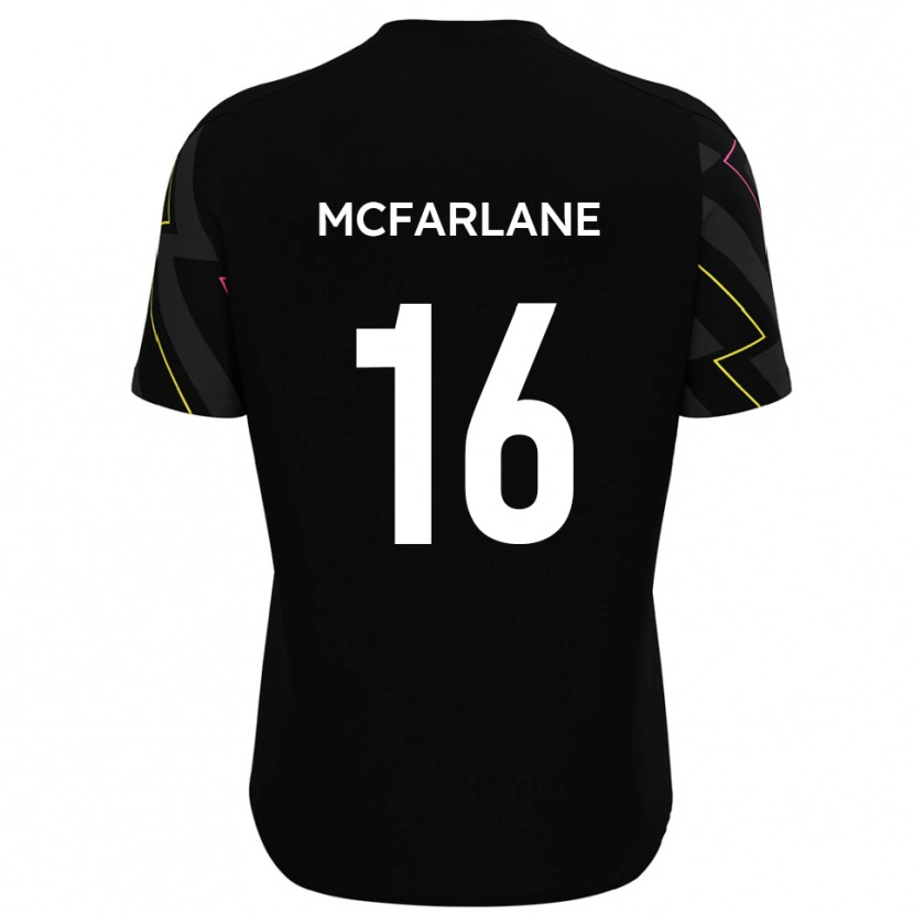 Danxen Criança Camisola Callum Mcfarlane #16 Preto Cinza Alternativa 2025/26 Camisa Brasil