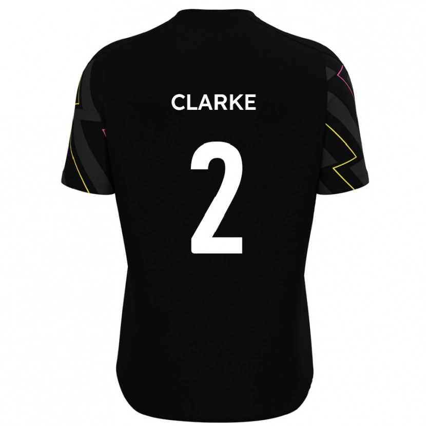 Danxen Criança Camisola James Clarke #2 Preto Cinza Alternativa 2025/26 Camisa Brasil