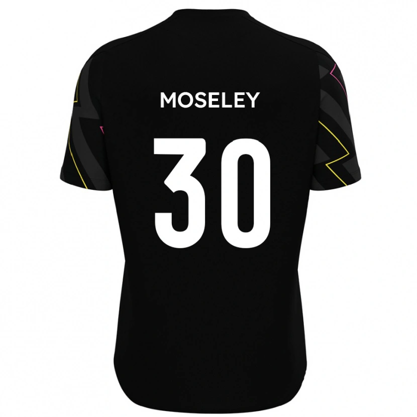 Danxen Criança Camisola Kyle Moseley #30 Preto Cinza Alternativa 2025/26 Camisa Brasil