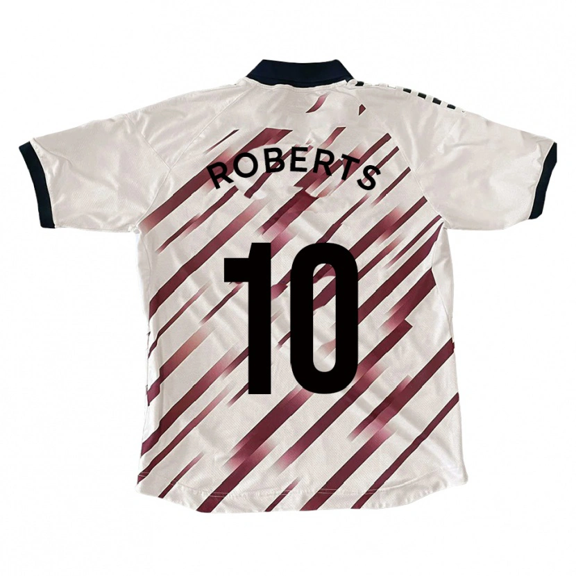 Danxen Criança Camisola Callum Roberts #10 Branco Vermelho Alternativa 2025/26 Camisa Brasil