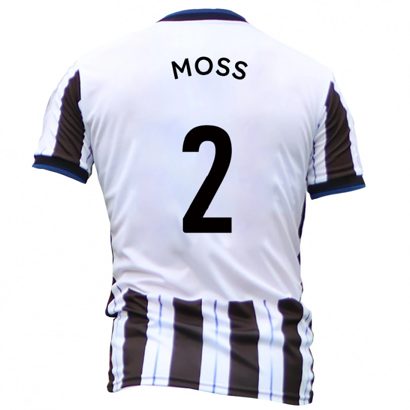 Danxen Criança Camisola Dan Moss #2 Branco Preto Alternativa 2025/26 Camisa Brasil