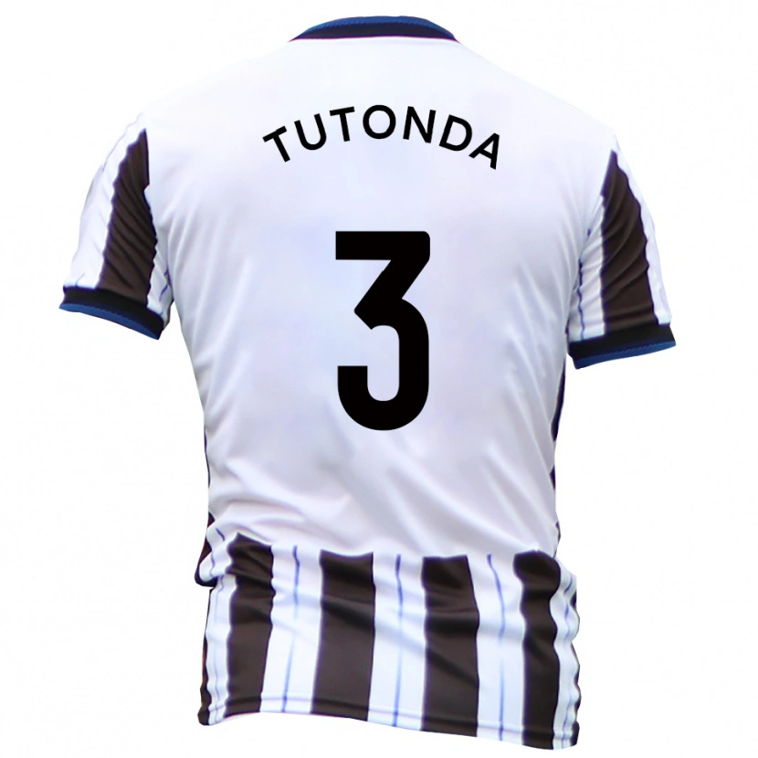 Danxen Criança Camisola David Tutonda #3 Branco Preto Alternativa 2025/26 Camisa Brasil