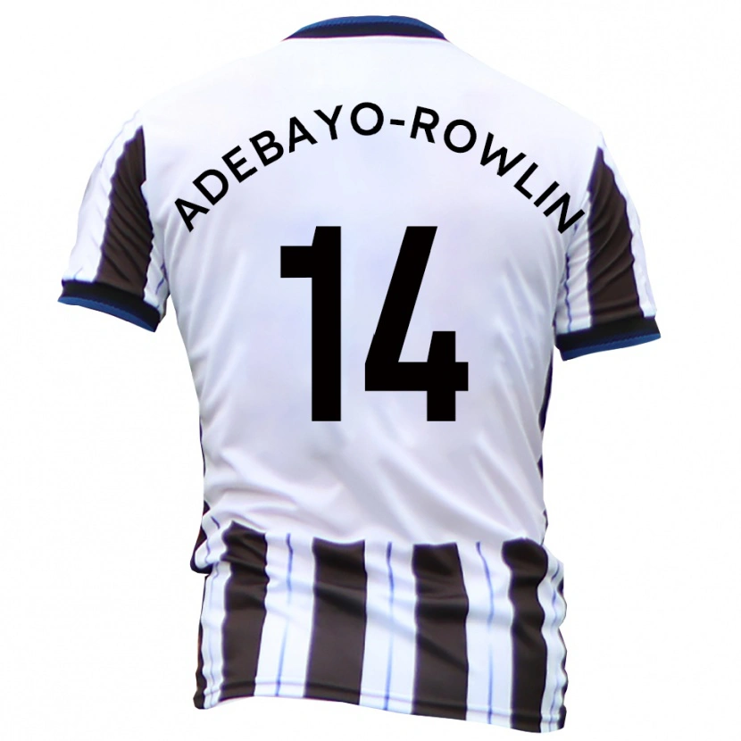 Danxen Criança Camisola Tobi Adebayo-Rowling #14 Branco Preto Alternativa 2025/26 Camisa Brasil