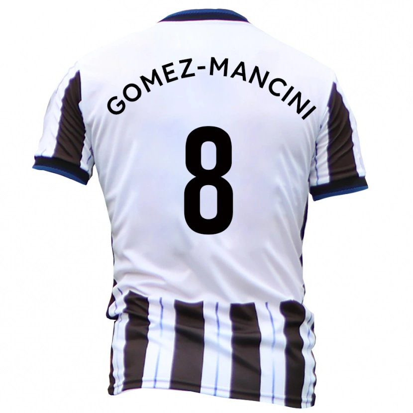 Danxen Criança Camisola Anthony Gomez-Mancini #8 Branco Preto Alternativa 2025/26 Camisa Brasil