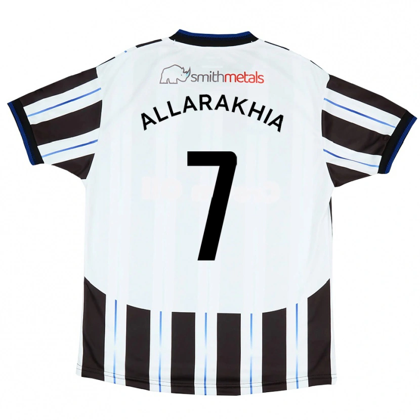 Danxen Criança Camisola Tarryn Allarakhia #7 Branco Preto Alternativa 2025/26 Camisa Brasil