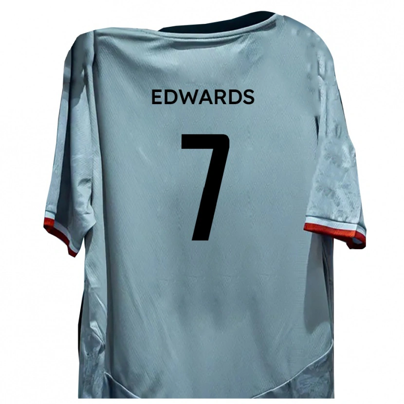 Danxen Criança Camisola Gwion Edwards #7 Branco Preto Alternativa 2025/26 Camisa Brasil