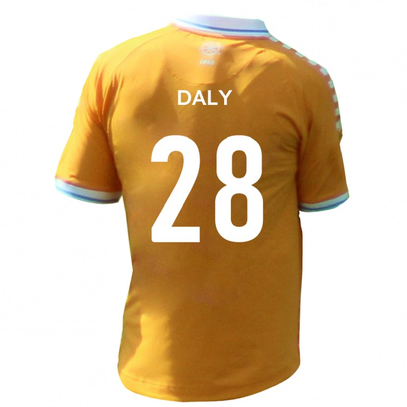 Danxen Criança Camisola Matty Daly #28 Amarelo Azul Alternativa 2025/26 Camisa Brasil