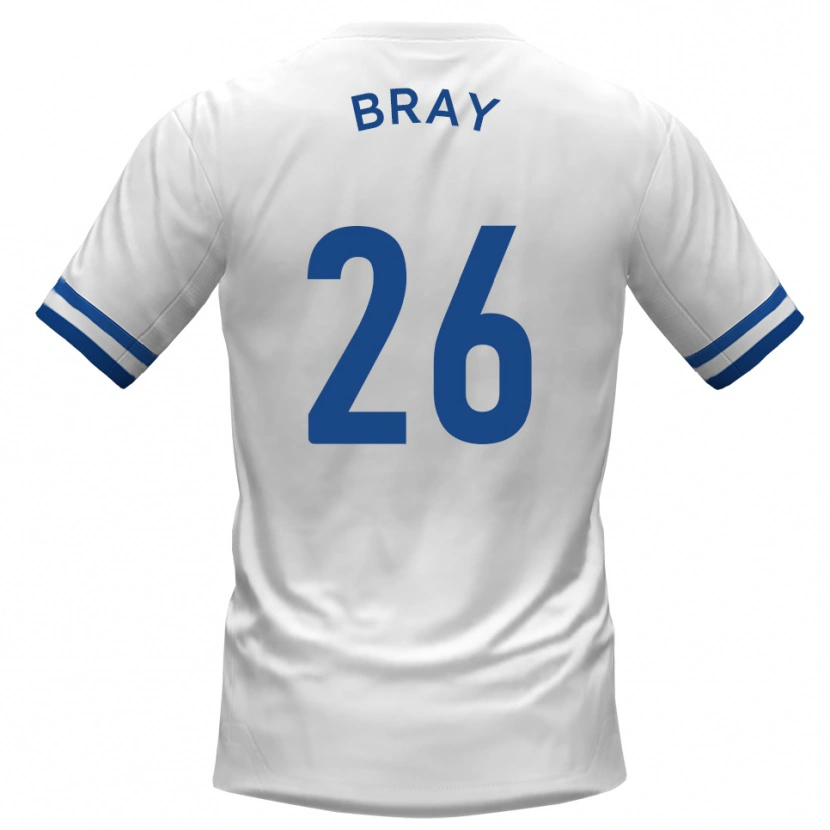 Danxen Criança Camisola Owen Bray #26 Branco Azul Alternativa 2025/26 Camisa Brasil