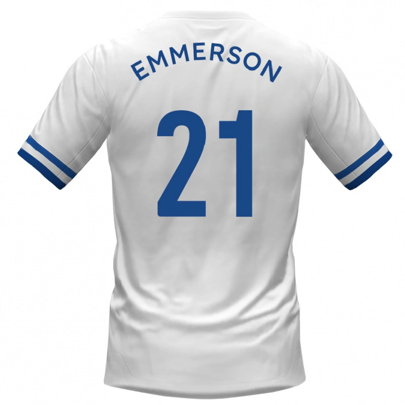 Danxen Criança Camisola Zak Emmerson #21 Branco Azul Alternativa 2025/26 Camisa Brasil