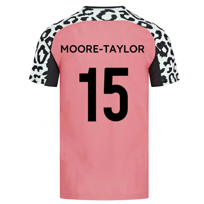 Danxen Criança Camisola Jordan Moore-Taylor #15 Rosa Preto Alternativa 2025/26 Camisa Brasil
