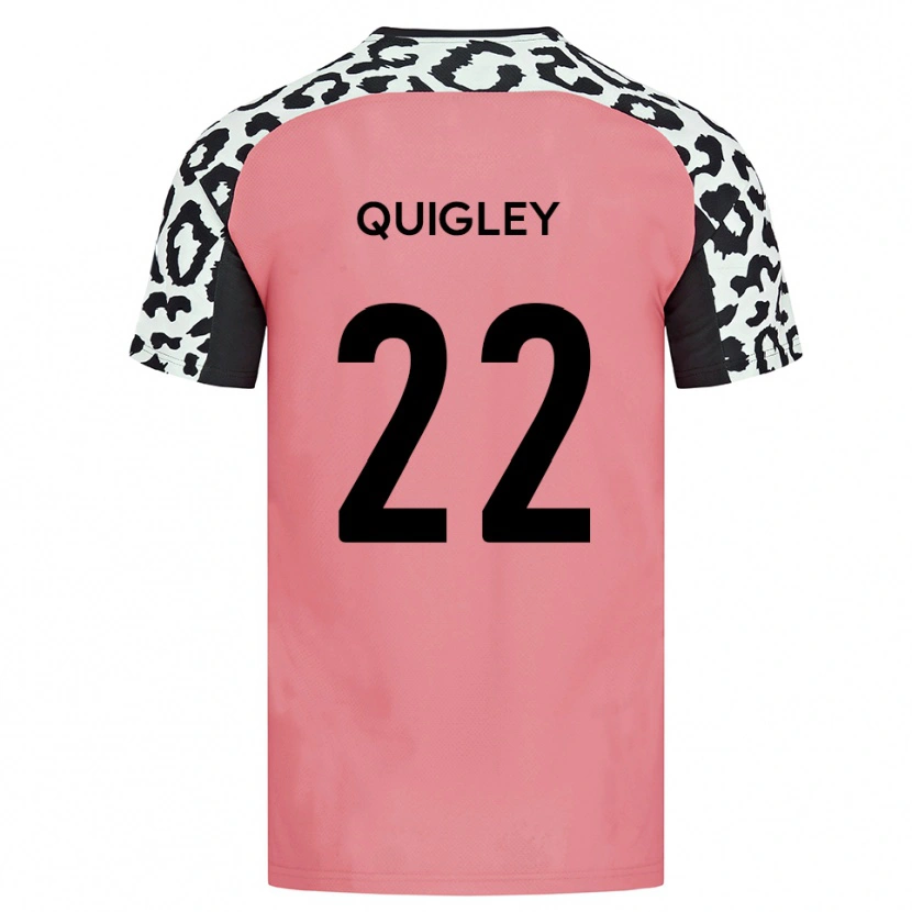 Danxen Criança Camisola Joe Quigley #22 Rosa Preto Alternativa 2025/26 Camisa Brasil