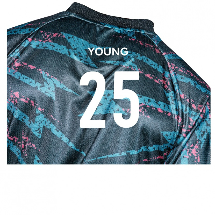 Danxen Criança Camisola Reggie Young #25 Preto Azul Marinho Alternativa 2025/26 Camisa Brasil