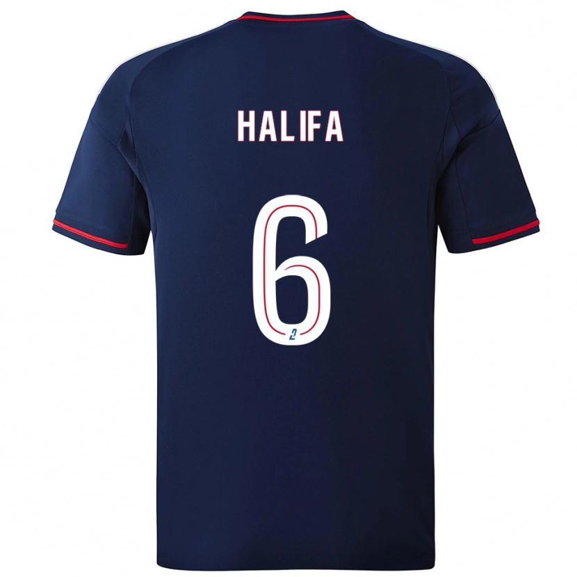 Danxen Criança Camisola Islamdine Halifa #6 Azul Marinho Vermelho Alternativa 2025/26 Camisa Brasil