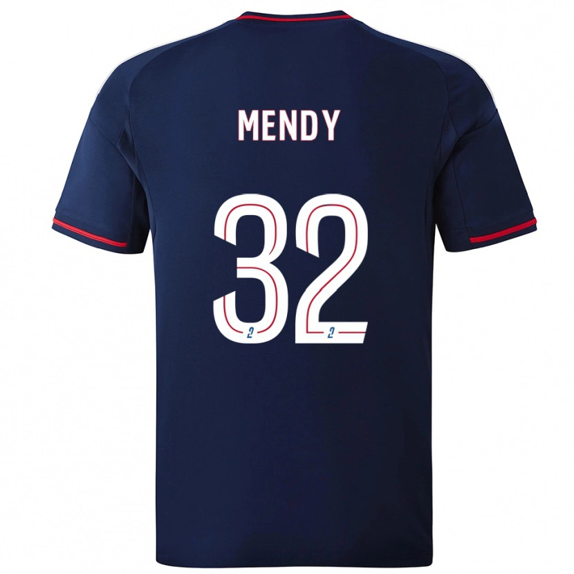 Danxen Criança Camisola Maeline Mendy #32 Azul Marinho Vermelho Alternativa 2025/26 Camisa Brasil