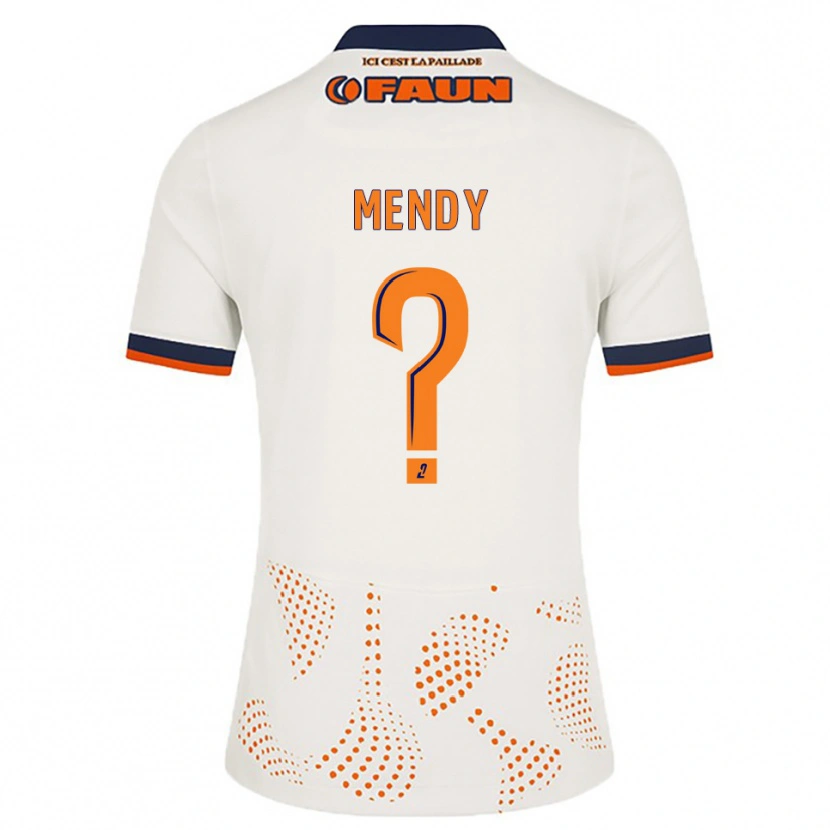 Danxen Criança Camisola Kélyan Mendy #0 Branco Laranja Alternativa 2025/26 Camisa Brasil