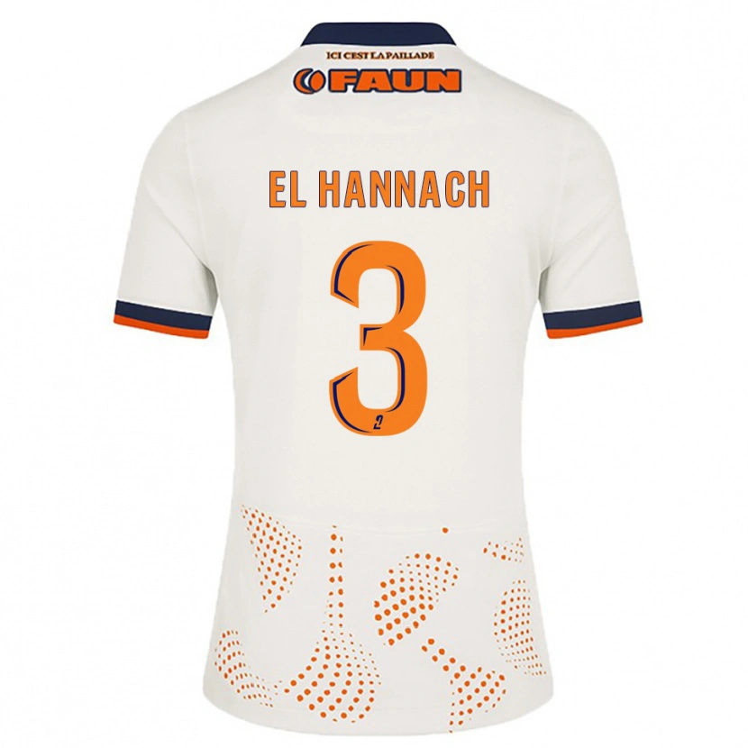Danxen Criança Camisola Naoufel El Hannach #3 Branco Laranja Alternativa 2025/26 Camisa Brasil