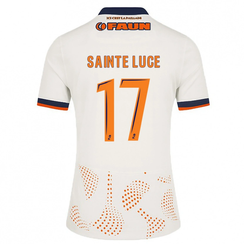 Danxen Criança Camisola Théo Sainte-Luce #17 Branco Laranja Alternativa 2025/26 Camisa Brasil