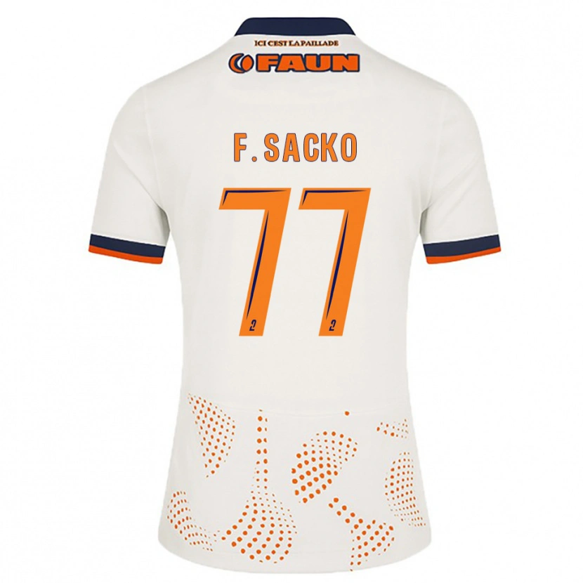 Danxen Criança Camisola Falaye Sacko #77 Branco Laranja Alternativa 2025/26 Camisa Brasil
