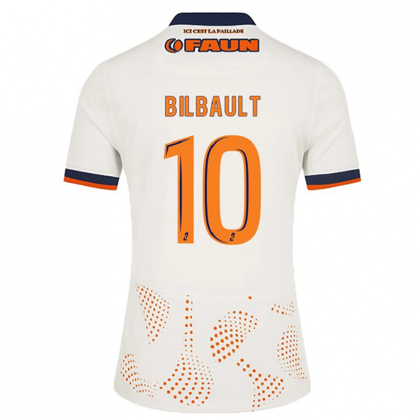 Danxen Criança Camisola Charlotte Bilbault #10 Branco Laranja Alternativa 2025/26 Camisa Brasil