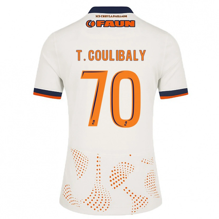 Danxen Criança Camisola Tanguy Coulibaly #70 Branco Laranja Alternativa 2025/26 Camisa Brasil
