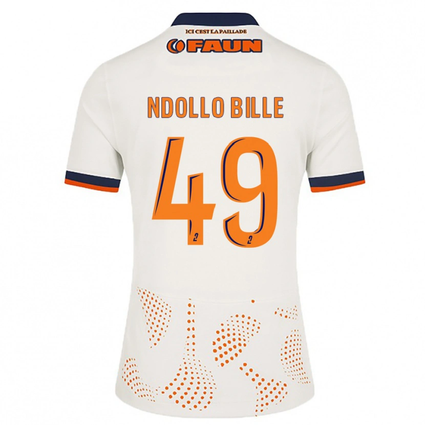 Danxen Criança Camisola Wilfried Ndollo Bille #49 Branco Laranja Alternativa 2025/26 Camisa Brasil