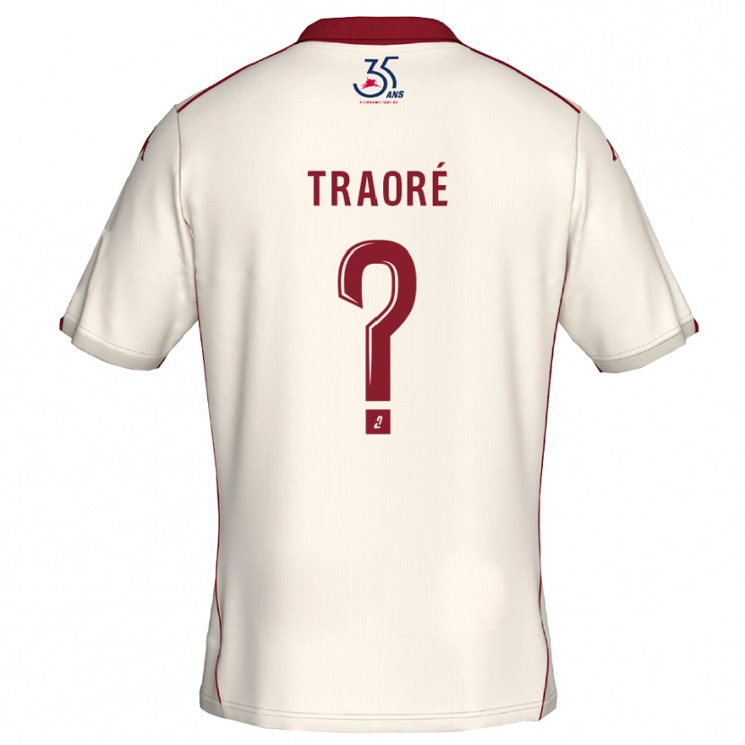 Danxen Criança Camisola Soumaela Traoré #0 Branco Vinho Alternativa 2025/26 Camisa Brasil
