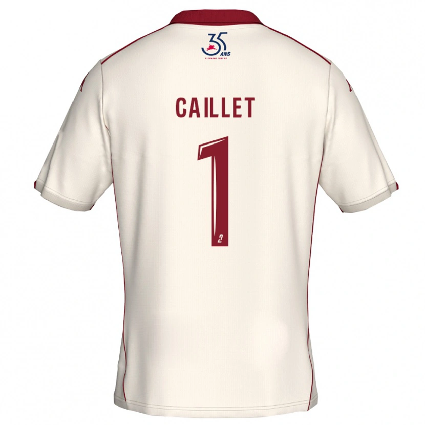 Danxen Criança Camisola Flavie Caillet #1 Branco Vinho Alternativa 2025/26 Camisa Brasil
