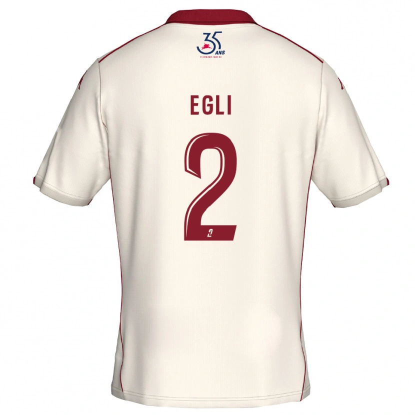 Danxen Criança Camisola Mattéo Egli #2 Branco Vinho Alternativa 2025/26 Camisa Brasil