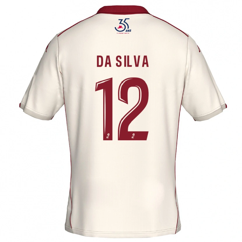 Danxen Criança Camisola Damien Da Silva #12 Branco Vinho Alternativa 2025/26 Camisa Brasil