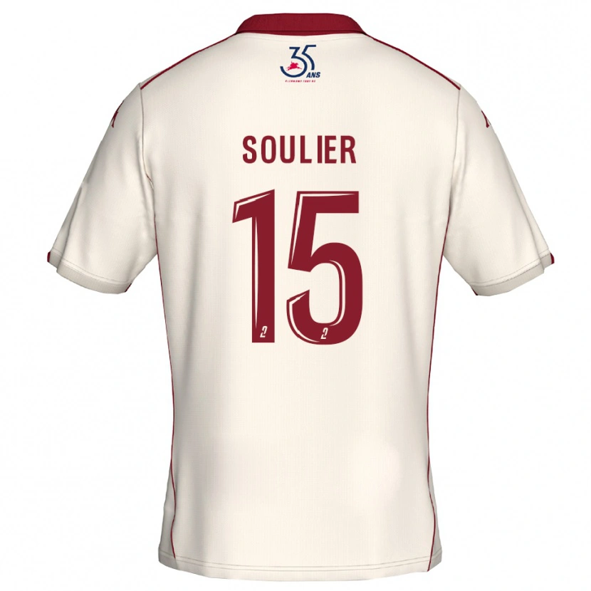 Danxen Criança Camisola Claire Soulier #15 Branco Vinho Alternativa 2025/26 Camisa Brasil