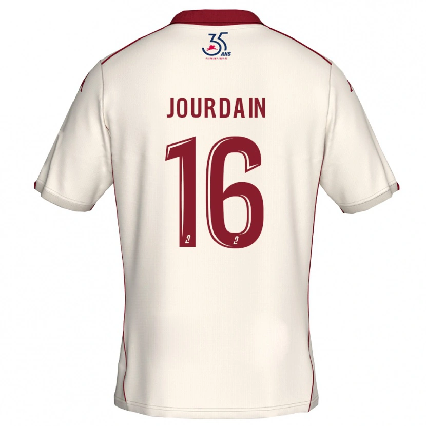 Danxen Criança Camisola Théo Jourdain #16 Branco Vinho Alternativa 2025/26 Camisa Brasil