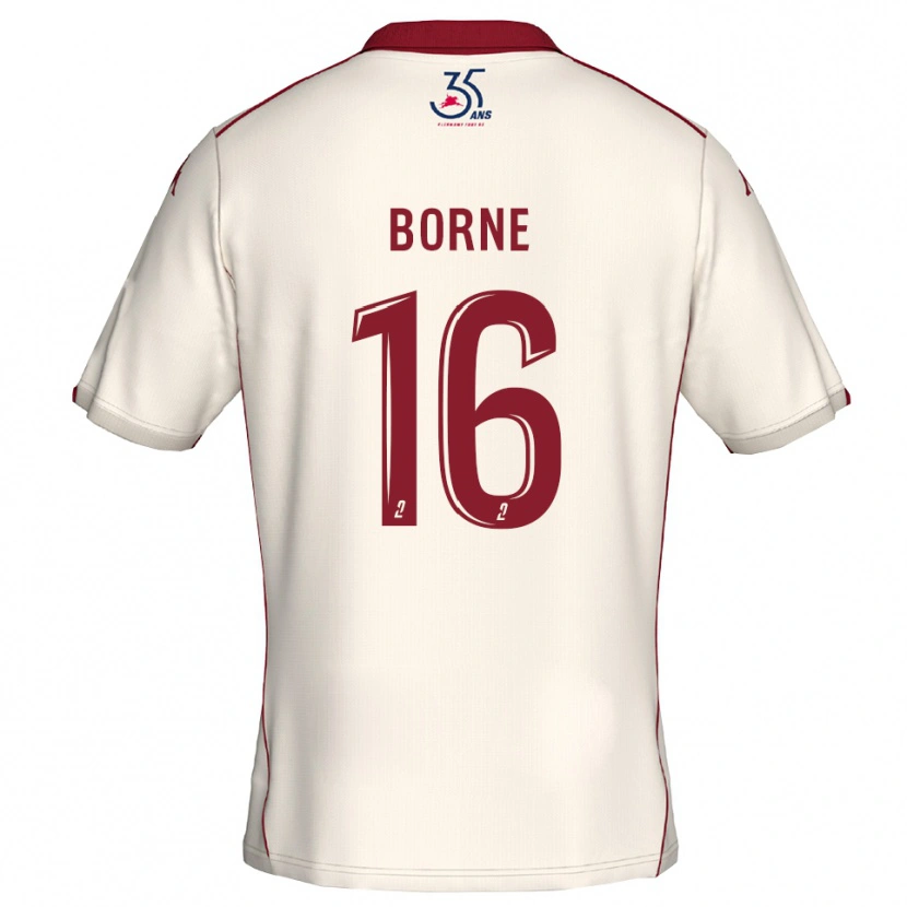 Danxen Criança Camisola Théo Borne #16 Branco Vinho Alternativa 2025/26 Camisa Brasil