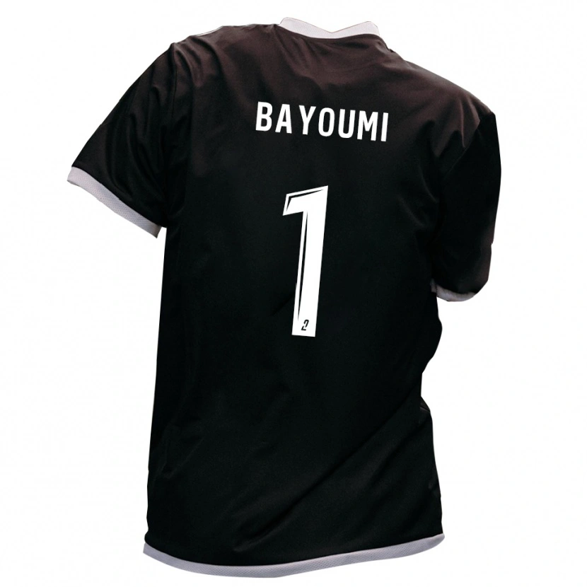 Danxen Criança Camisola Gibril Bayoumi #1 Preto Dourado Alternativa 2025/26 Camisa Brasil
