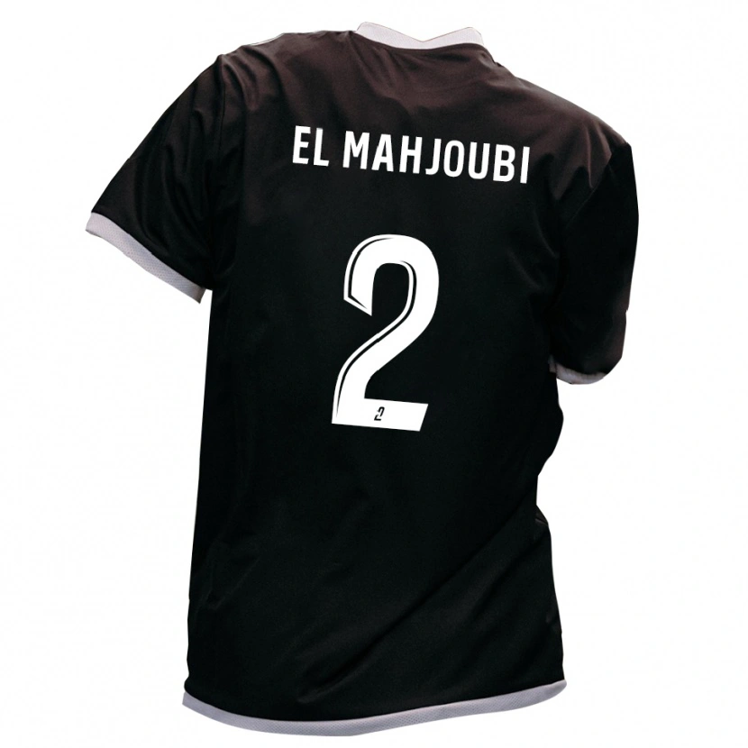 Danxen Criança Camisola Djibril El Mahjoubi #2 Preto Dourado Alternativa 2025/26 Camisa Brasil
