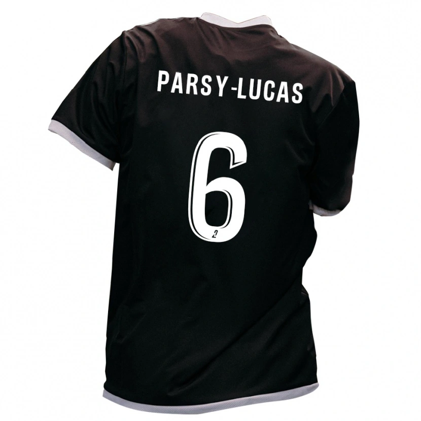 Danxen Criança Camisola Andréa Parsy-Lucas #6 Preto Dourado Alternativa 2025/26 Camisa Brasil