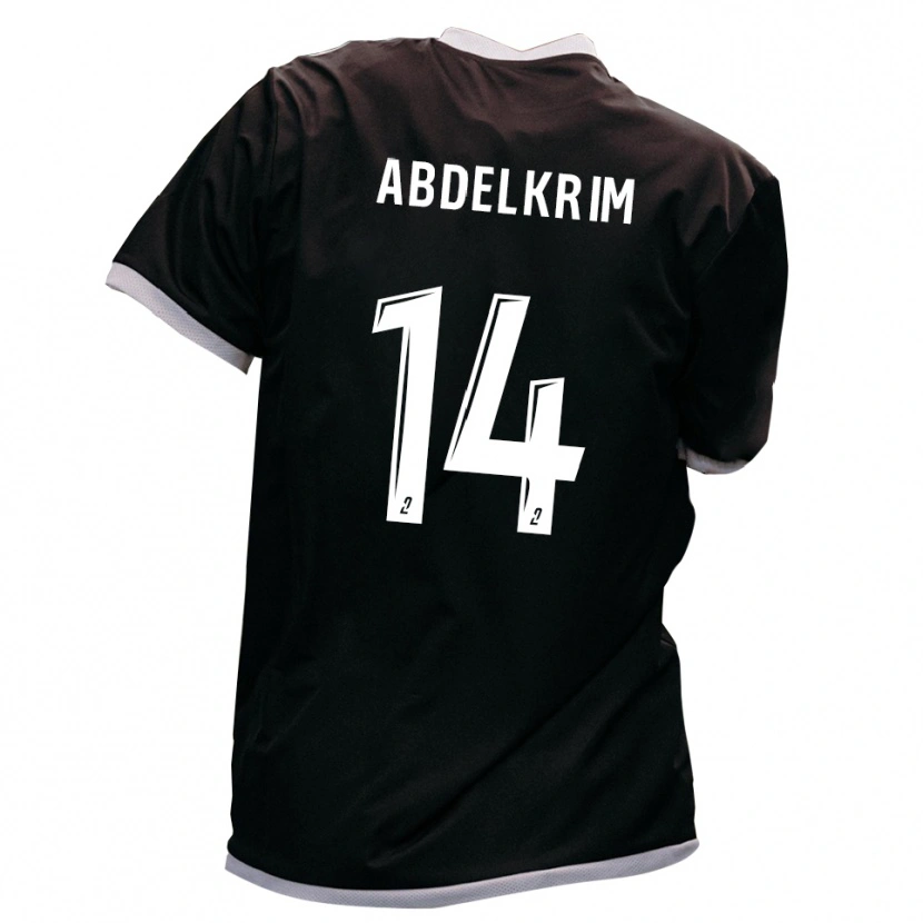 Danxen Criança Camisola Iliès Abdelkrim #14 Preto Dourado Alternativa 2025/26 Camisa Brasil